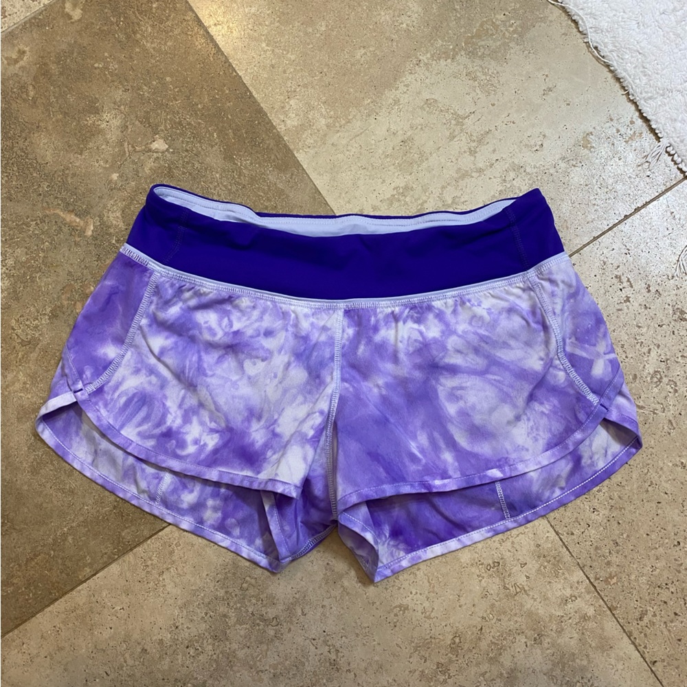 Purple Tie Dye LULULEMON Shorts